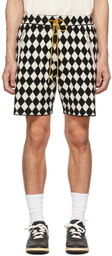 Rhude SSENSE Exclusive Black & White Wool Shorts