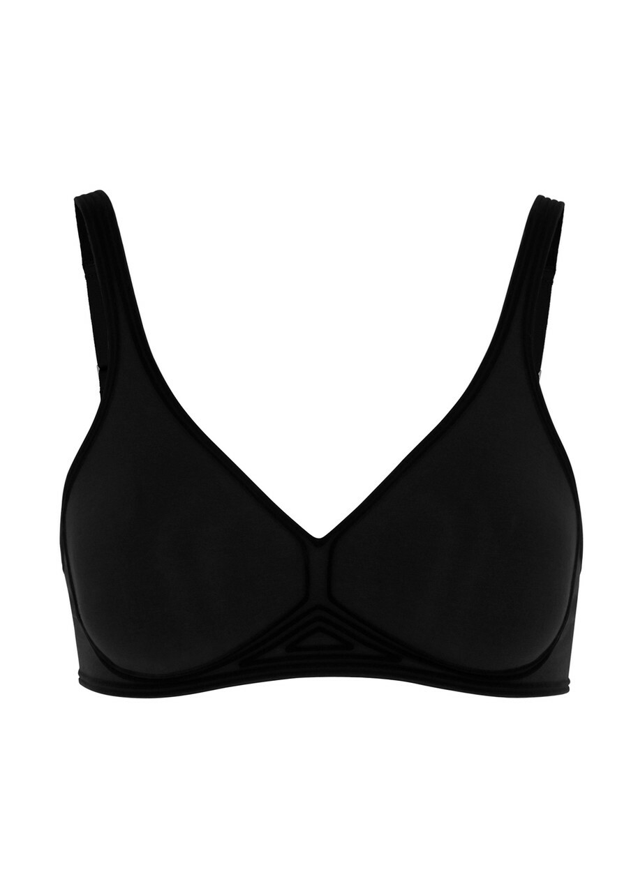 Wolford Skin Seamless Stretch-cotton Soft-cup bra Black