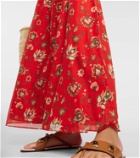 SIR Reyes printed cotton and silk maxi skirt