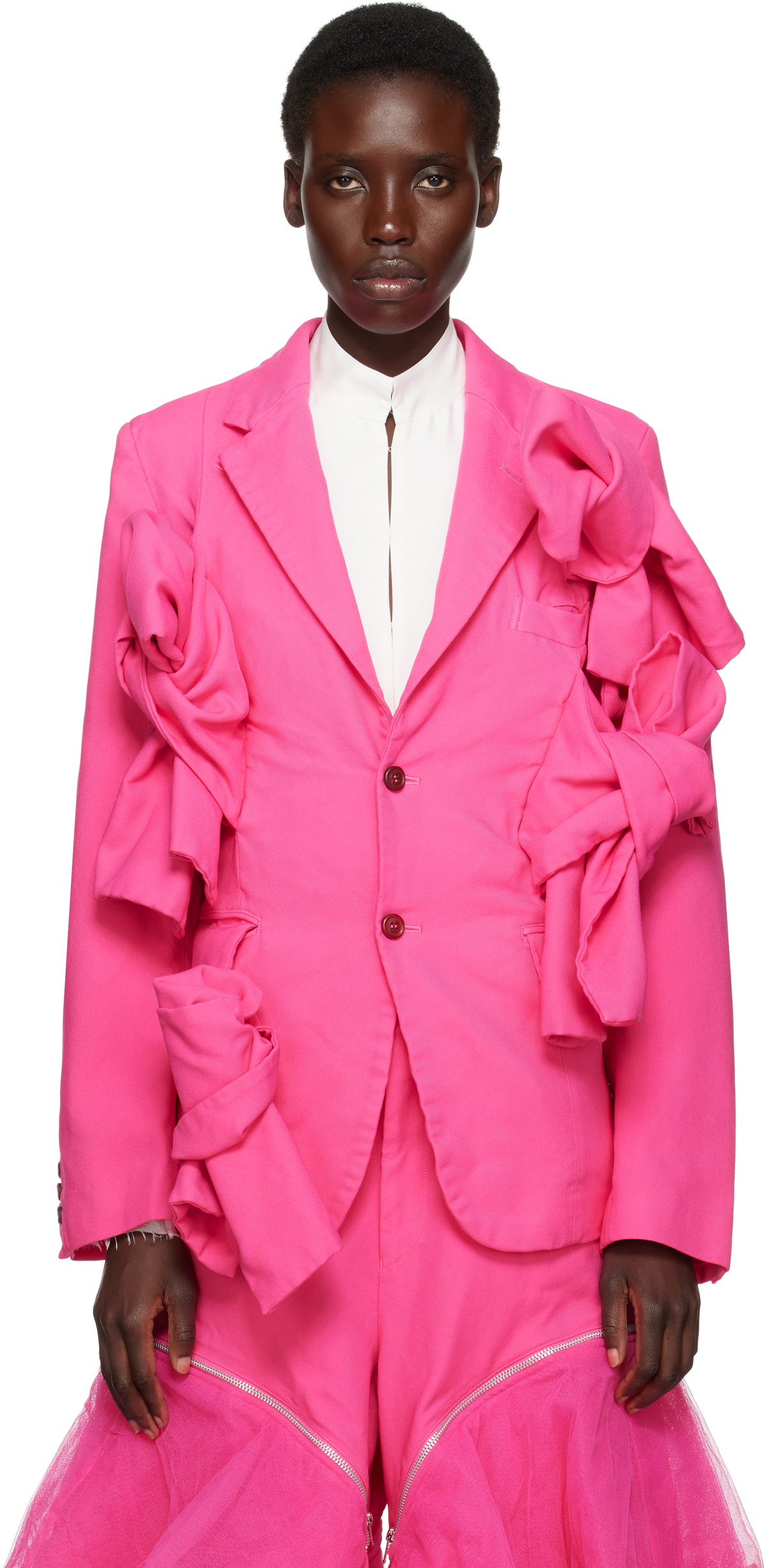 Comme des Garçons Homme Plus Pink Gabardine Blazer