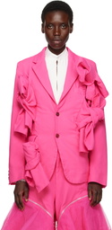 Comme des Garçons Homme Plus Pink Gabardine Blazer