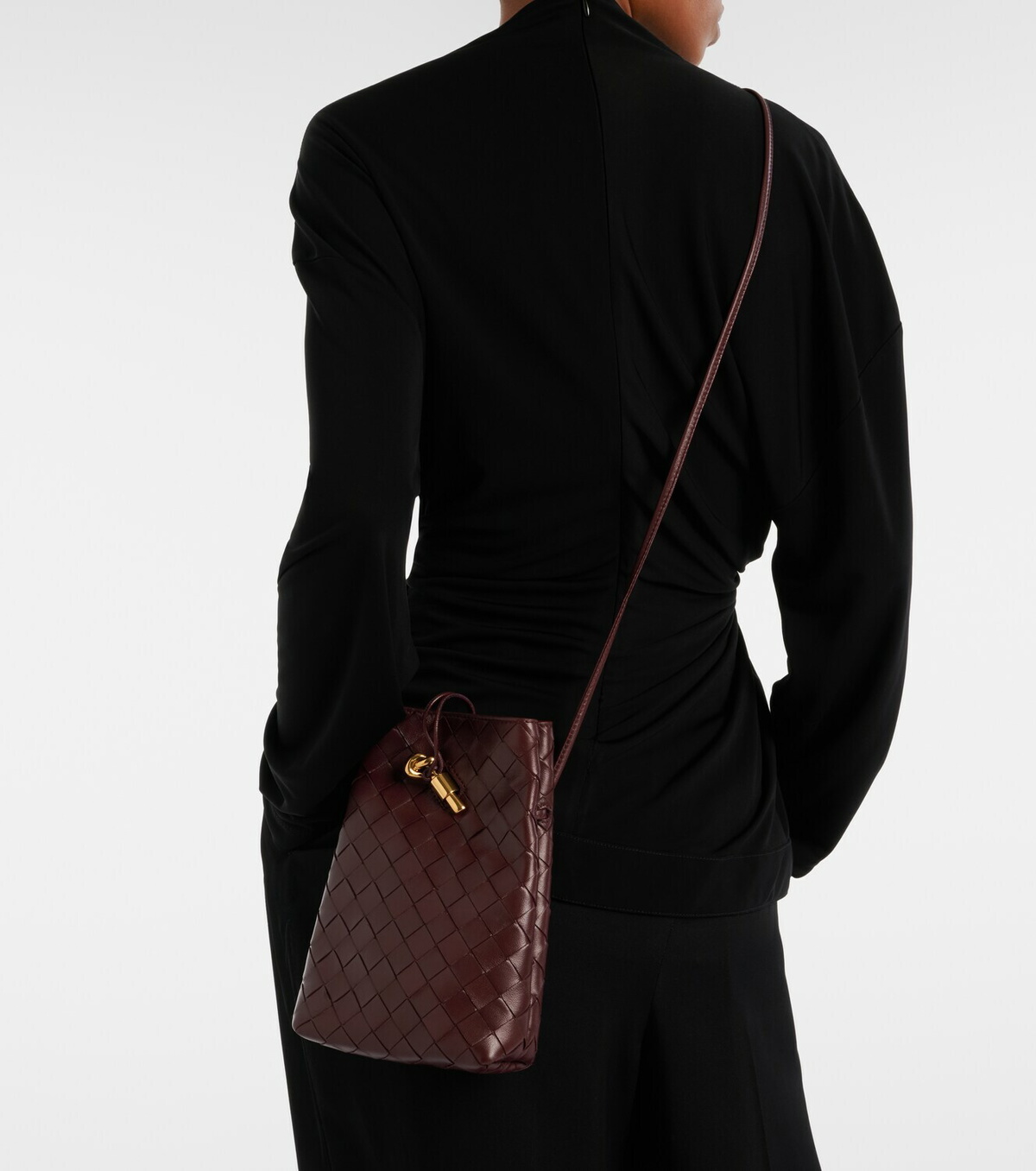 Bottega Veneta Andiamo Intrecciato leather phone pouch