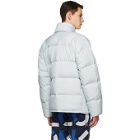 Kenzo Grey Down Sport Little X Puffer Jacket