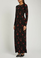 Reformation Tommie Floral Stretch-jersey Maxi Dress Black