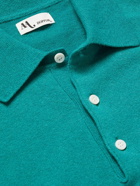 DOPPIAA - Aaric Wool-Blend Polo Shirt - Blue