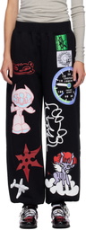 Chopova Lowena Black Flying High Sweatpants
