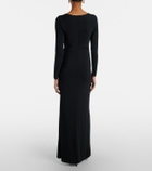 Veronica Beard Viela gathered jersey maxi dress