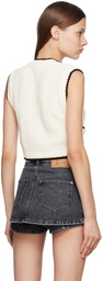 Pushbutton SSENSE Exclusive White Sleeveless Cardigan