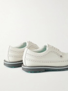 G/FORE - Gallivanter Pebble-Grain Leather Wingtip Golf Shoes - White