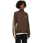 mastermind WORLD Brown and Beige Side Line Track Jacket