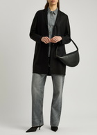 Harris Wharf London Cocoon Wool-felt Coat Black