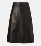 Joseph Niven leather midi skirt