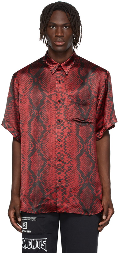 Photo: VETEMENTS Red Satin Python Shirt