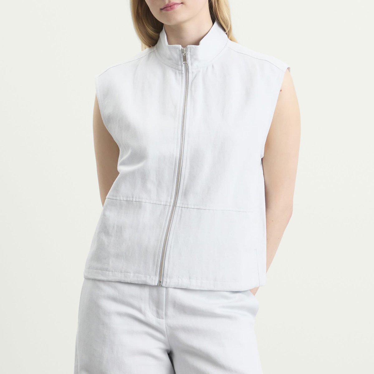 Samsøe Samsøe Women's Sakaila Parachute Vest in Gray Dawn Melange