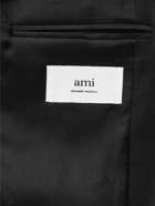 AMI PARIS - Virgin Wool-Flannel Blazer - Black