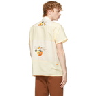 Bode White and Yellow Sheer Lantern Bowling Short Sleeve Shirt