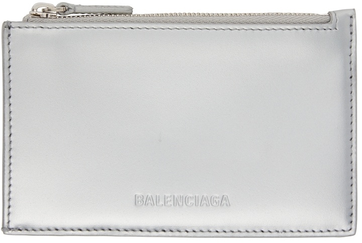 Photo: Balenciaga Silver Essential Long Card Holder
