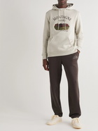 De Bonne Facture - Tapered Logo-Embroidered Cotton-Jersey Sweatpants - Brown