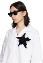 JW Anderson SSENSE Exclusive Black Rectangle Sunglasses