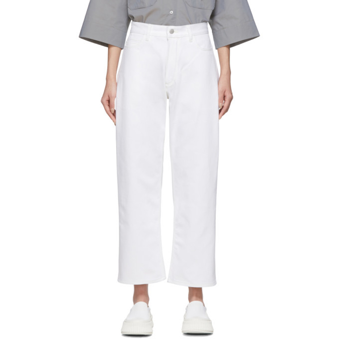 Studio Nicholson White Ruthe Cropped Jeans Studio Nicholson