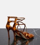 Jimmy Choo Azia 95 mirrored leather sandals