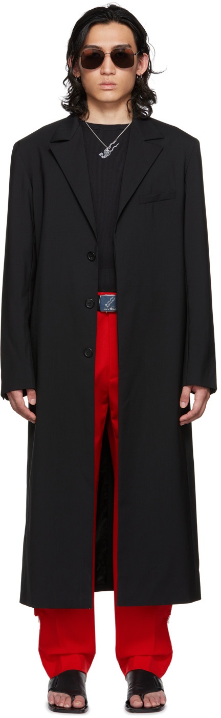 Photo: LU'U DAN SSENSE Exclusive Black Straight Slim Coat