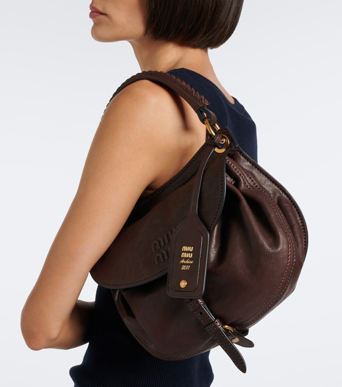Miu Miu Rendez-vous leather shoulder bag