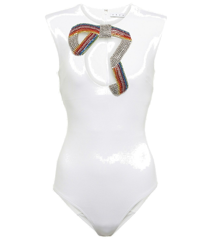 Photo: Area - Embellished jersey bodysuit