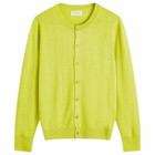Beams Boy Women's Button Cardigan in Lime.Grn