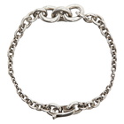 Saint Laurent Silver Mini Graduated Chain Bracelet