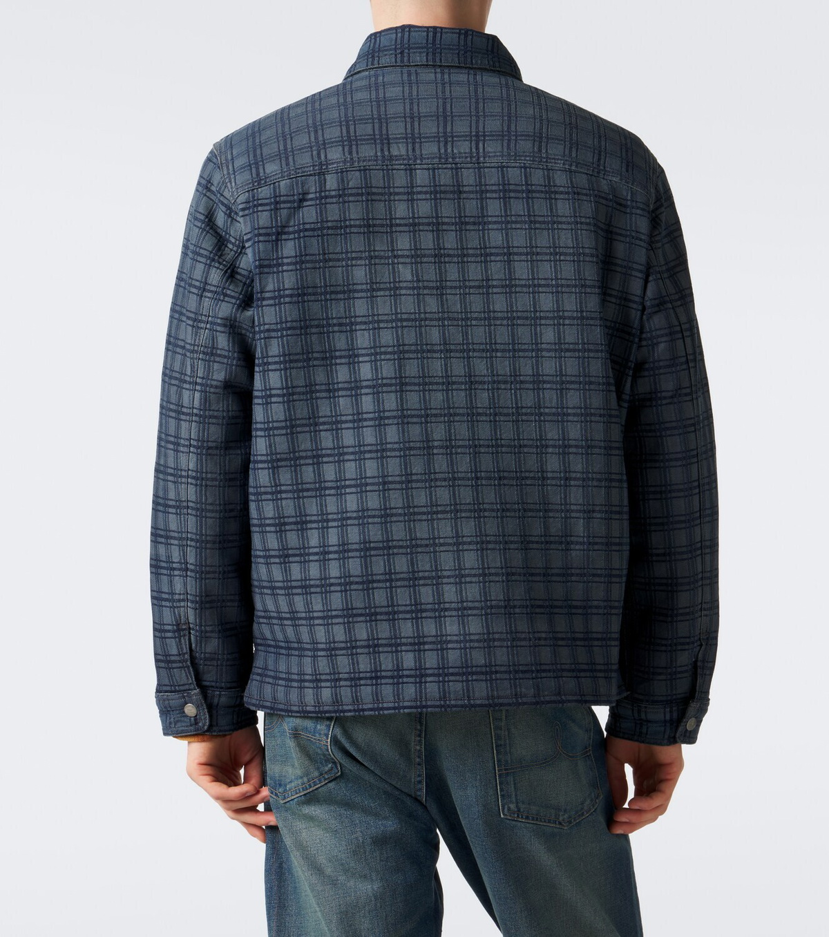 RRL Jacquard plaid denim jacket