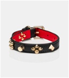 Christian Louboutin - Loubicollar XS embellished leather dog collar