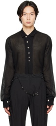 Hyein Seo Black Button Shirt