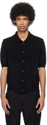 Juntae Kim Black & Navy Corset Cardigan