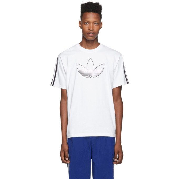 Photo: adidas Originals White Outline Trefoil T-Shirt