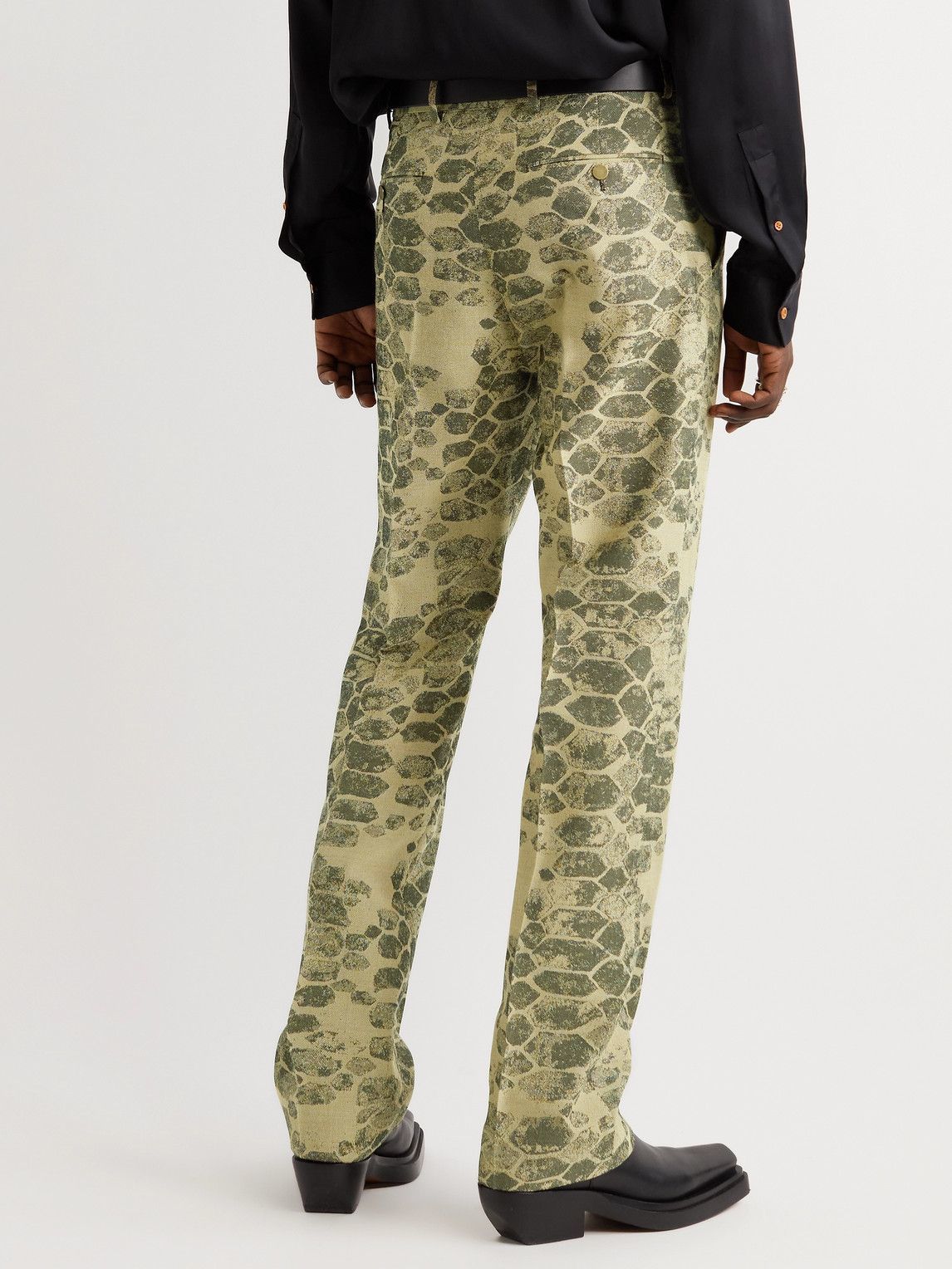 GUCCI Straight-Leg Jacquard-Trimmed Cotton-Ripstop Cargo Trousers for Men  in 2023