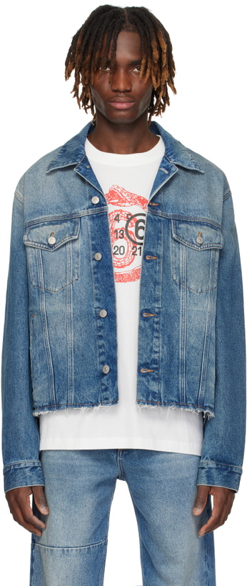 Photo: MM6 Maison Margiela Blue Sports Denim Jacket