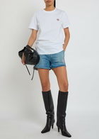 AN-Y1 Logo-embroidered Cotton T-shirt White
