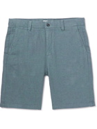 NN07 - Crown Straight-Leg Linen Shorts - Blue