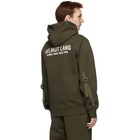 Helmut Lang Khaki Sleeve Strap Hoodie