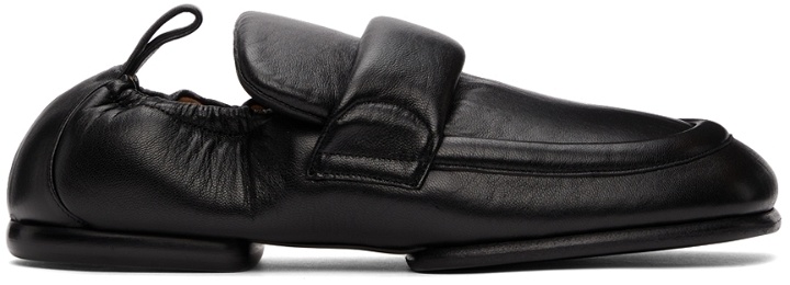 Photo: Dries Van Noten Black Grained Leather Padded Loafers