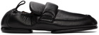 Dries Van Noten Black Grained Leather Padded Loafers