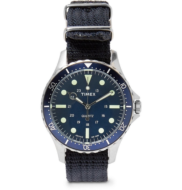 Photo: Timex - Navi Harbor Stainless Steel and Nylon-Webbing Watch - Men - Blue