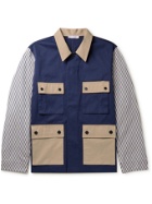 JW Anderson - Patchwork Striped Cotton Shirt Jacket - Blue