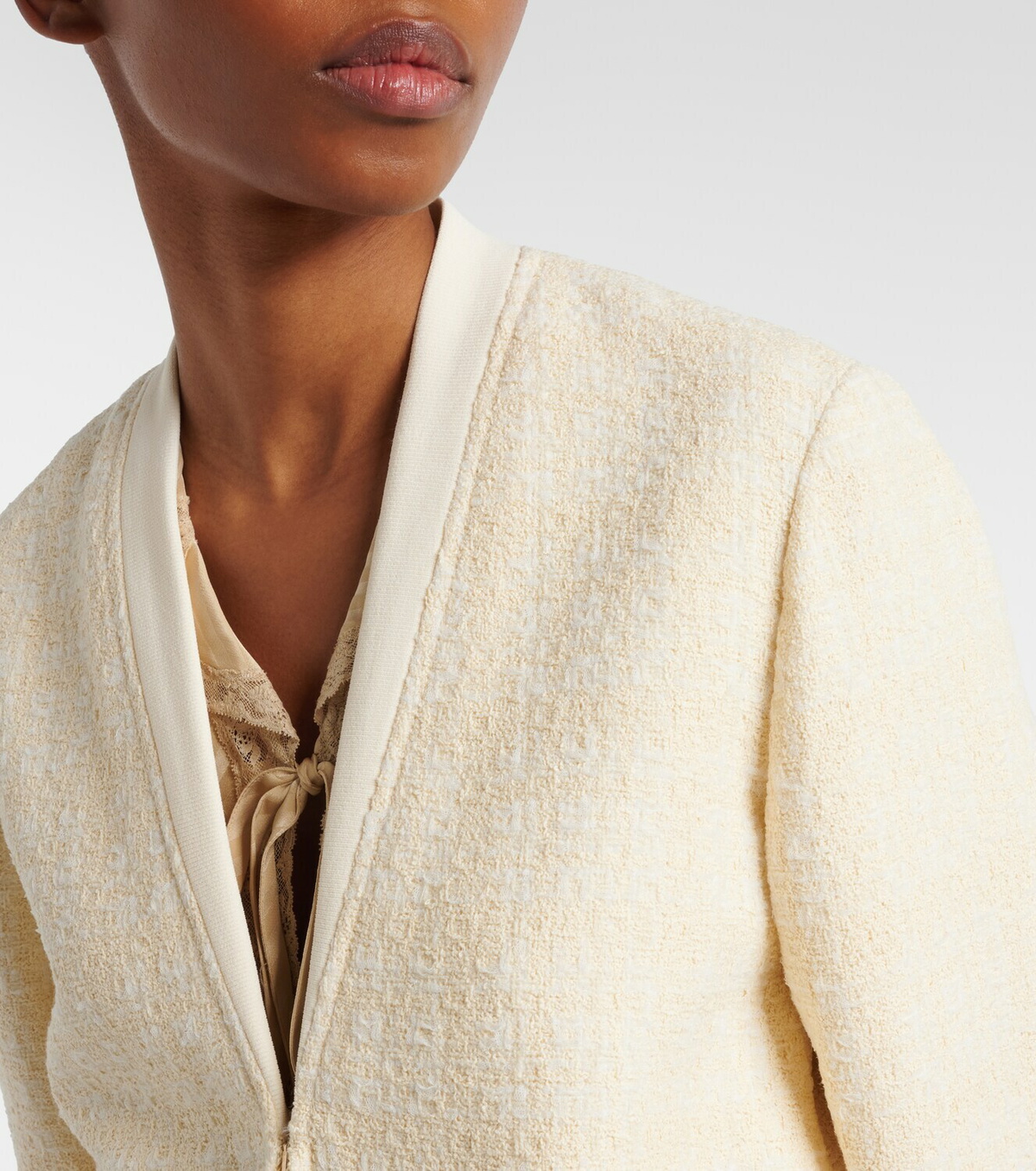 Gucci Checked cotton-blend tweed jacket