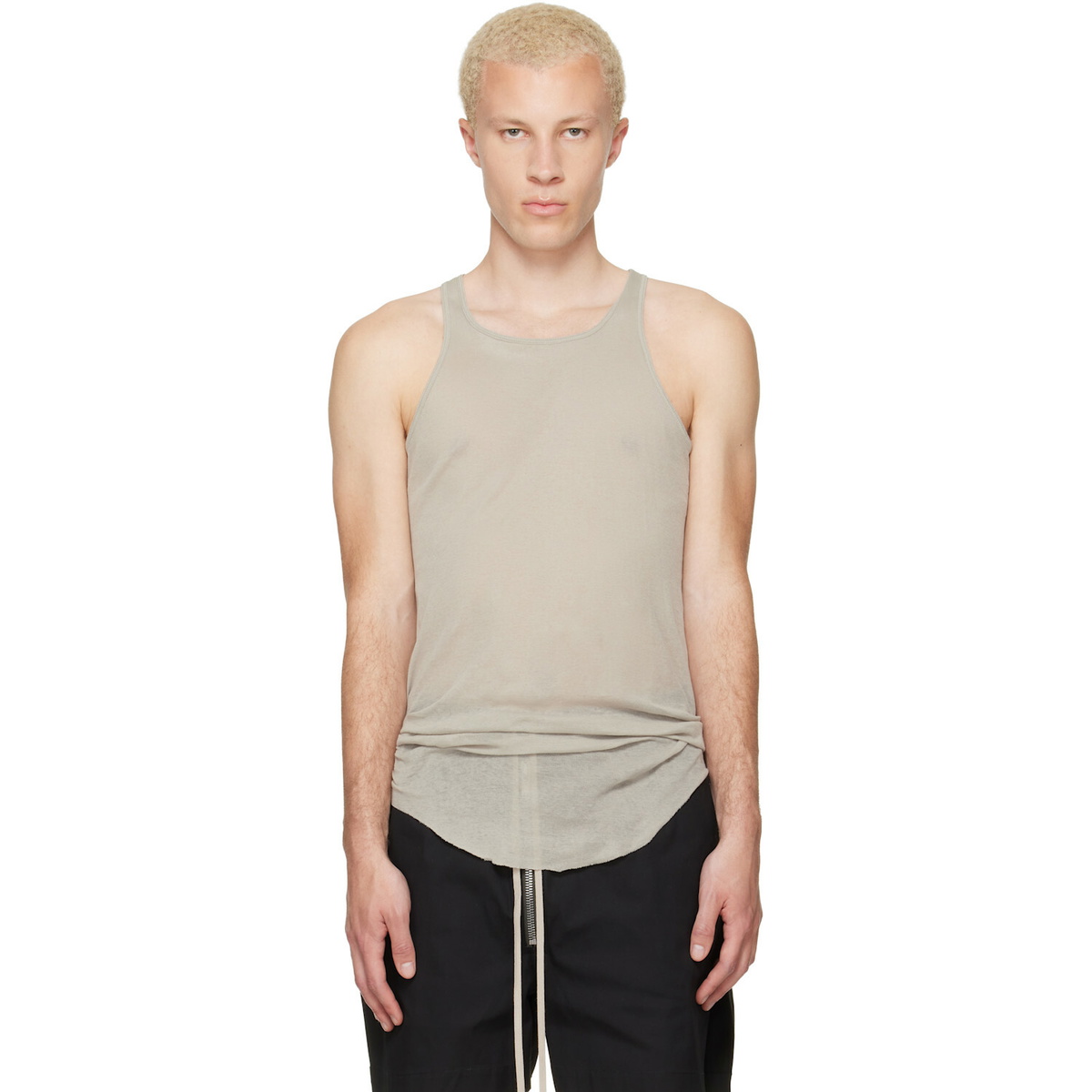 Rick Owens Off-White Tower Basic Rib Tank Top