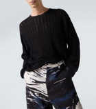 Commas Pointelle cotton and linen sweater