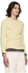 Karmuel Young Yellow Gathered Long Sleeve T-Shirt