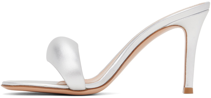 Gianvito Rossi Silver Bijoux 85 Mules