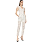 Dolce and Gabbana Off-White Lace Trousers